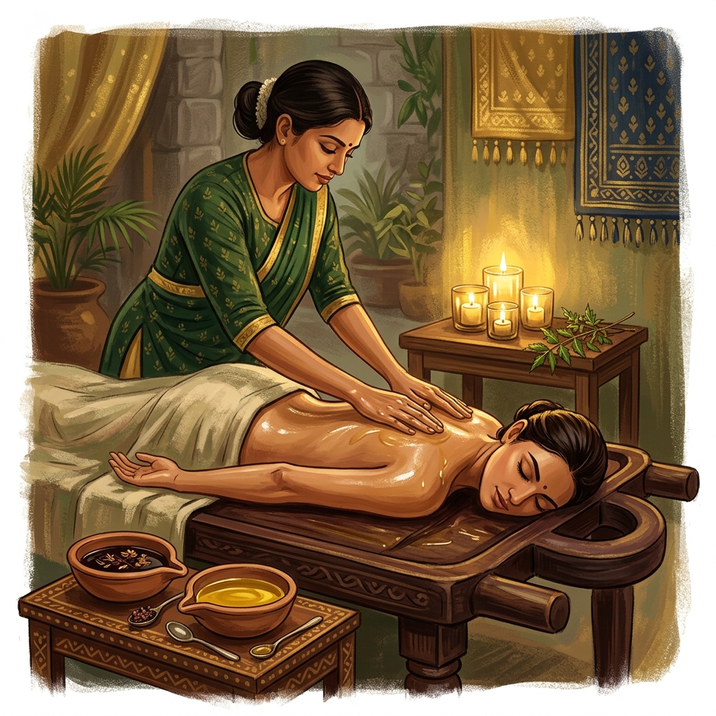 Snehan Ayurvedic Oil Massage Abhyanga at Rushabh Ayurveda Pune