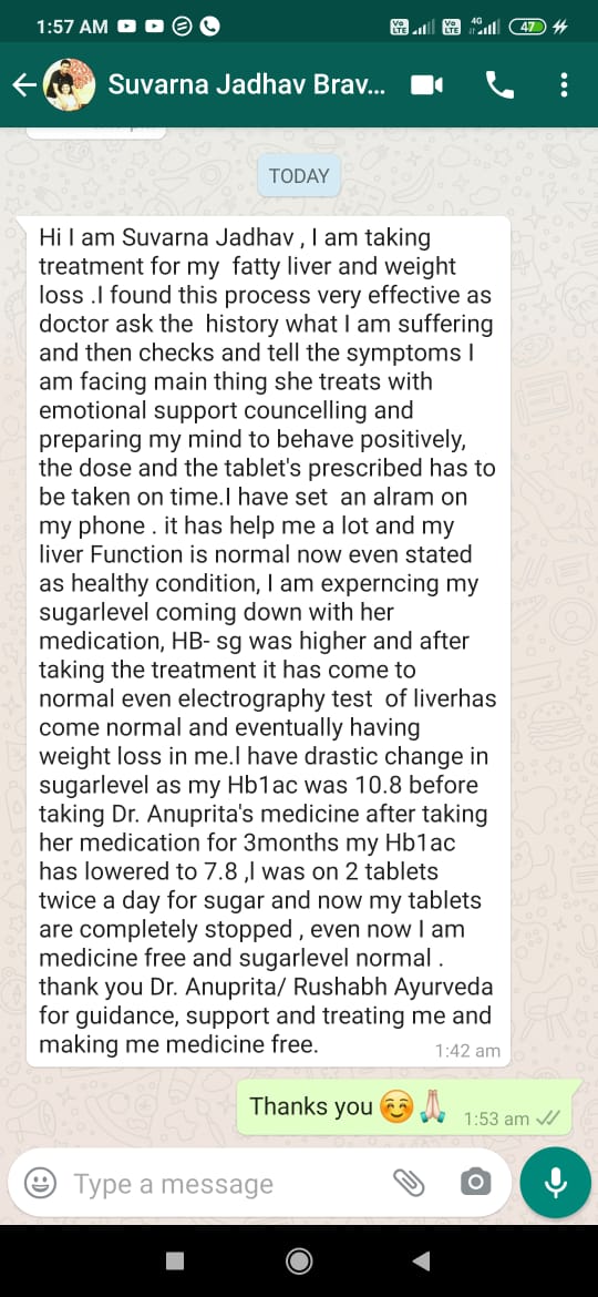 Patient testimonial 7 â€“ Rushabh Ayurveda